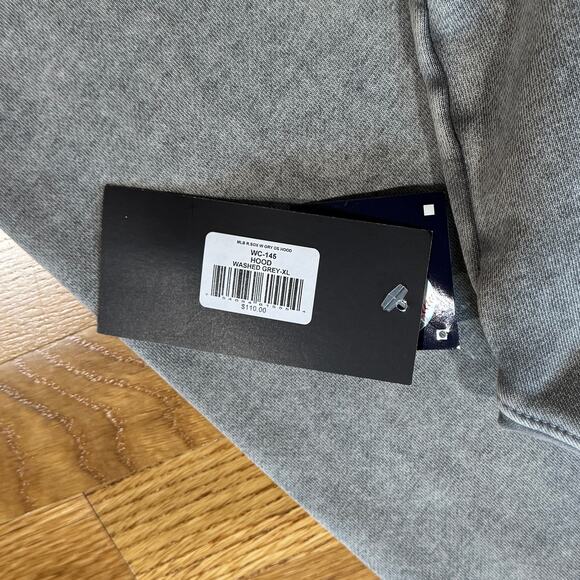 Boston Red Sox Heavy Metal Oversize Hoodie Mens XL Washed Grey Sweatshirt NWT - Picture 3 of 6